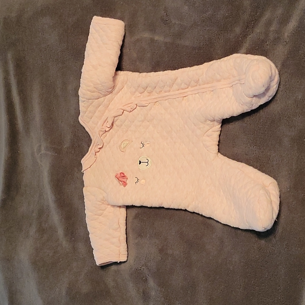 Chick Pea Pink Teddy Bear Footie Pajamas
